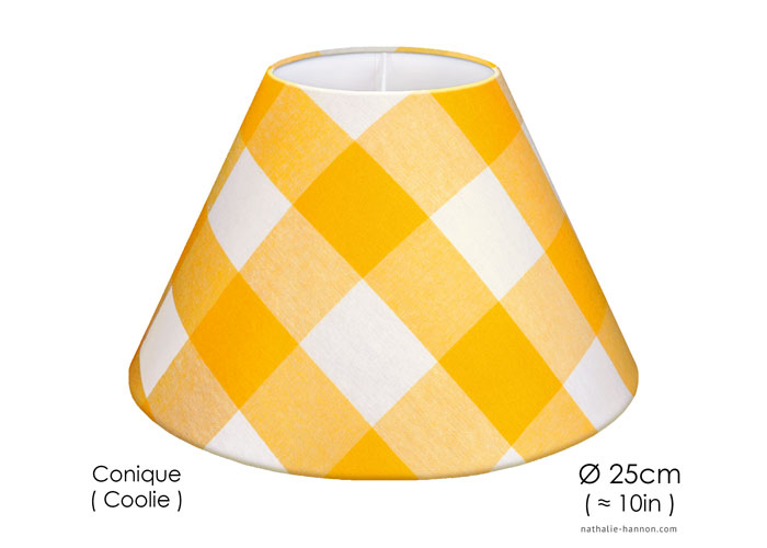 Lampshade Grands Carreaux - Jaune