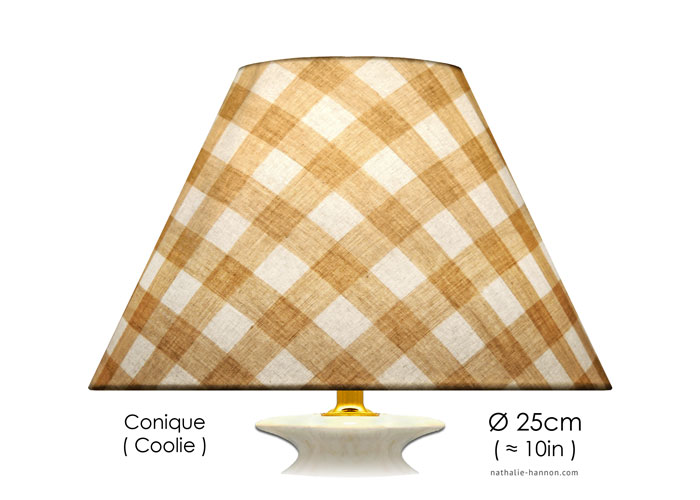 Lampshade Carreaux Beiges