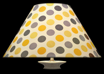 Lampshades Gray Yellow Dots