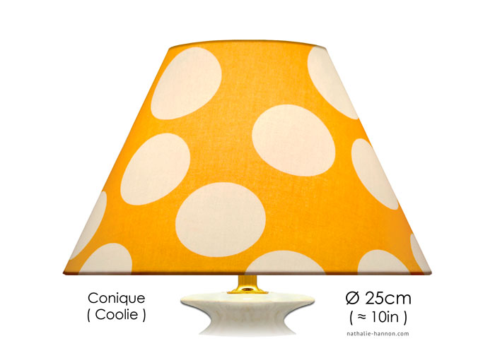 Lampshade Large White Dots