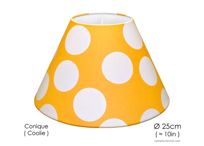 Lampshade Large White Dots