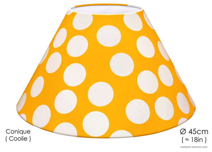 Lampshade Large White Dots