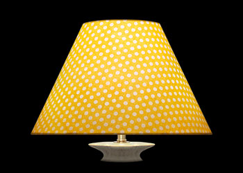 Lampshades Petits Pois Blancs - Jaune