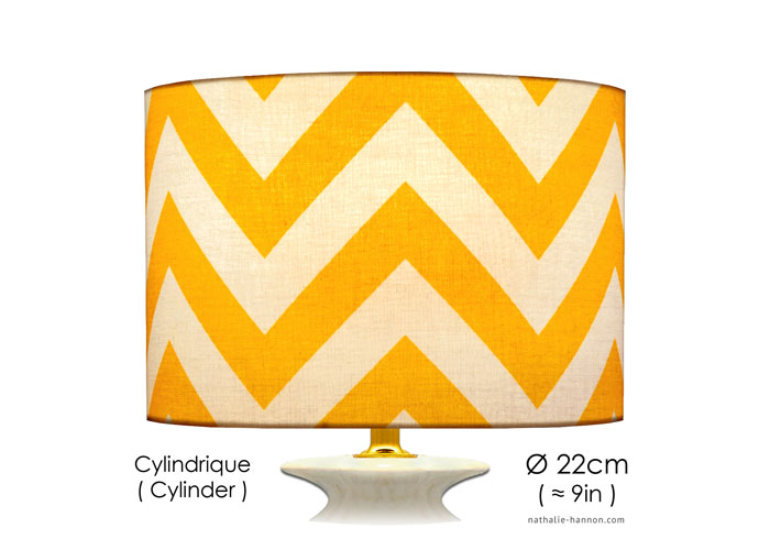 Lampshade Yellow Chevron