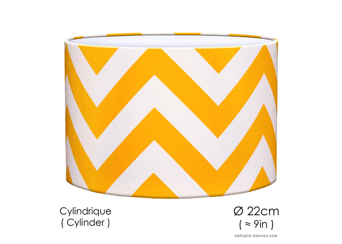 Lampshade Yellow Chevron