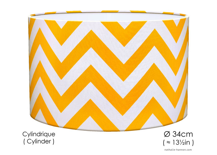 Lampshade Yellow Chevron