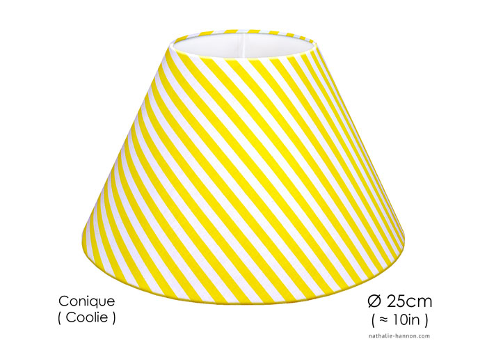 Lampshade Petites Rayures - Jaune