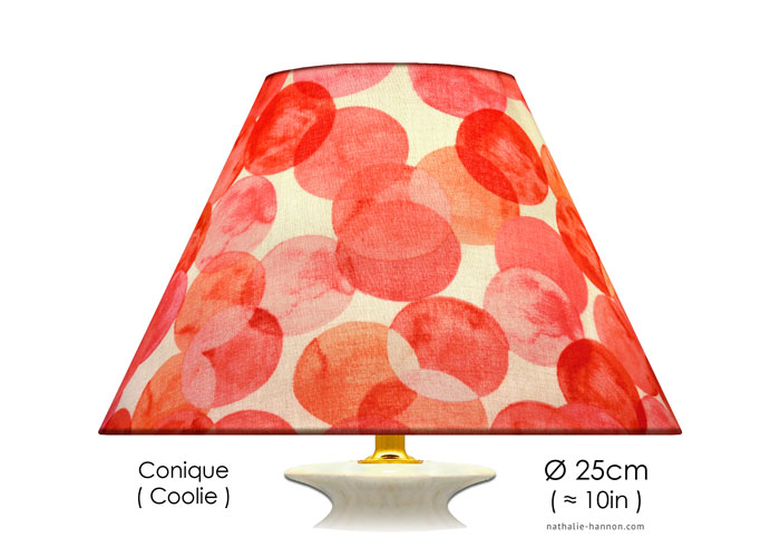 Lampshade Peach Circles