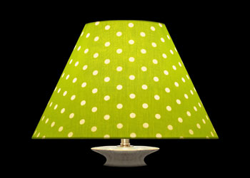 Lampshades Polka Dots on Green