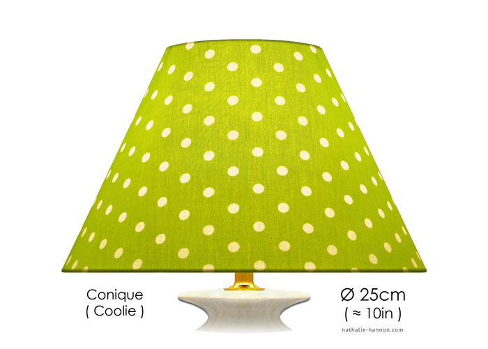 Lampshade Polka Dots on Green