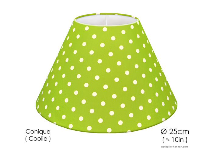 Lampshade Polka Dots on Green