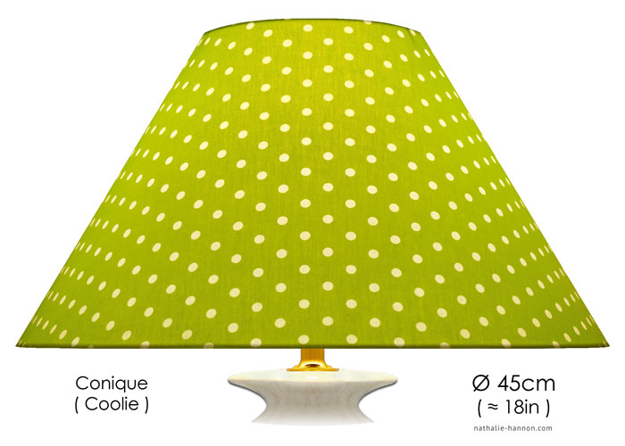 Lampshade Polka Dots on Green