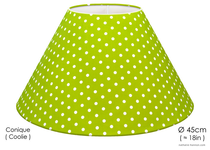 Lampshade Polka Dots on Green