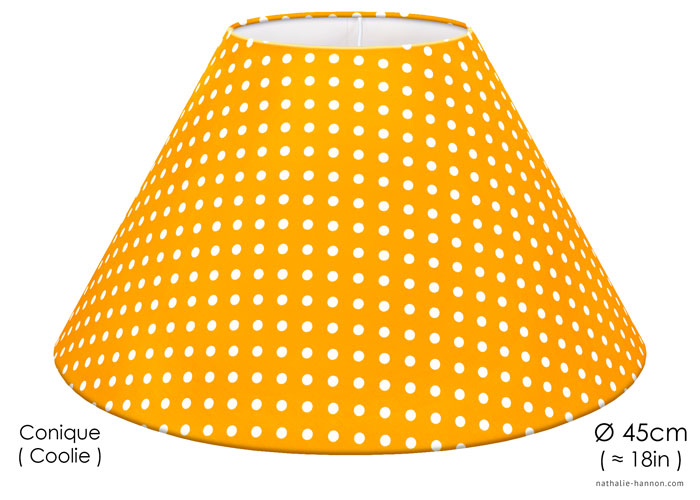 Abat-jour Polka Dots on Orange