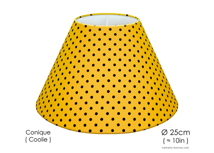 Lampshade Pois Rétro - Jaune