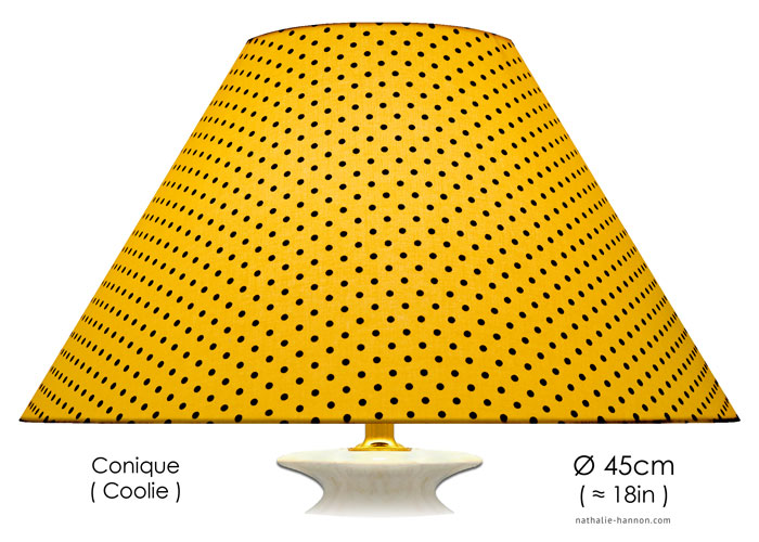 Lampshade Pois Rétro - Jaune