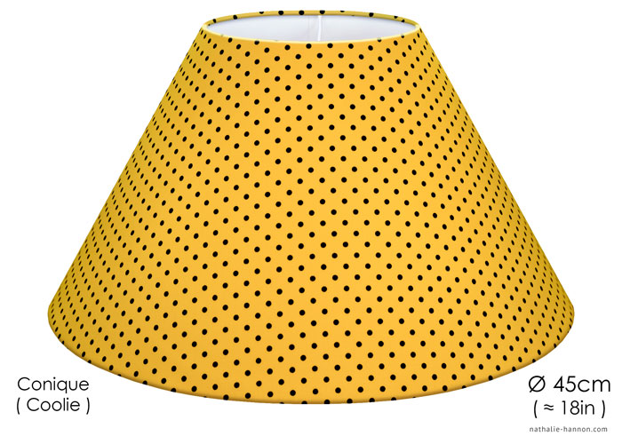 Lampshade Pois Rétro - Jaune