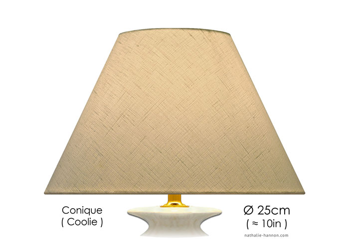 Lampshade Lin Blanc - White Linen