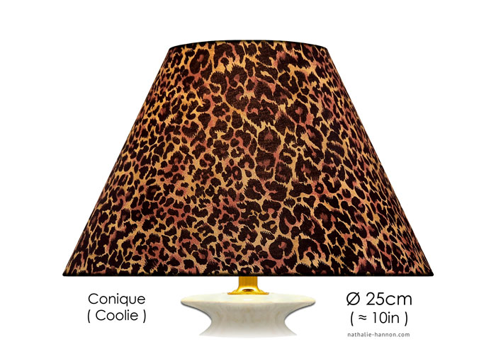 Lampshade Fur Léopard - Brun