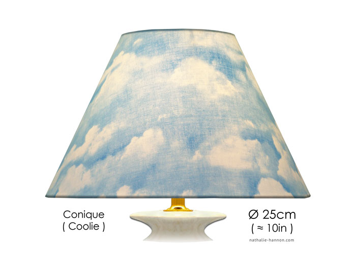 Lampshade Nuages - Bleu