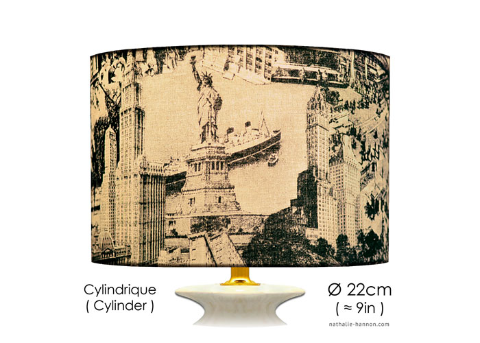 Lampshade NY Nostalgia - Gray