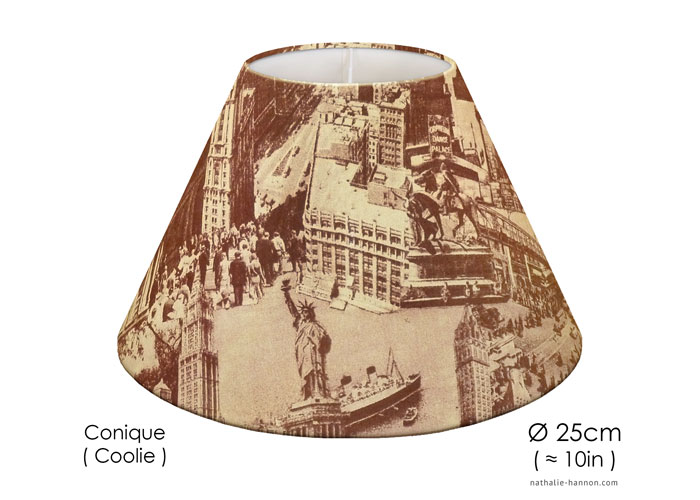 Lampshade NY Nostalgia - Brown