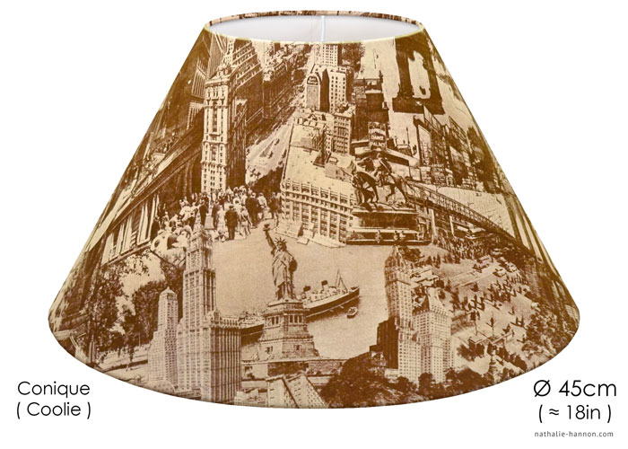 Lampshade NY Nostalgia - Brown