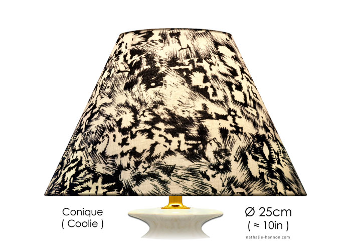 Lampshade Abstrait Noir et Blanc