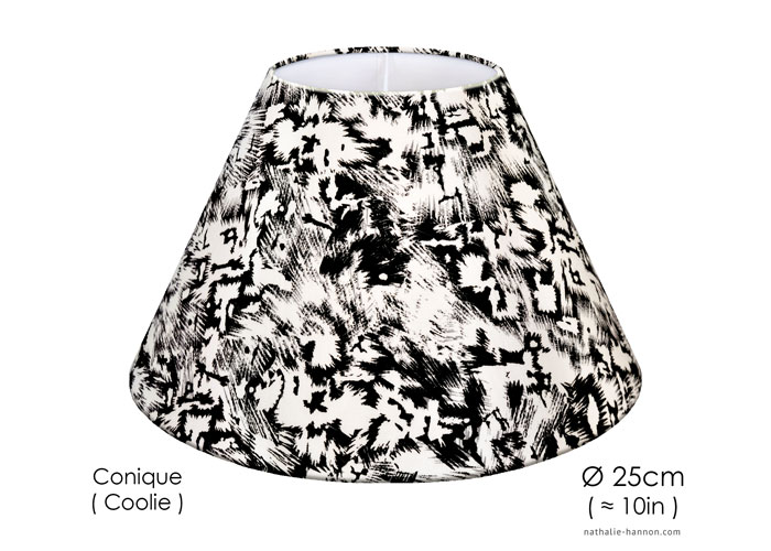 Lampshade Abstrait Noir et Blanc