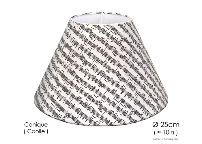 Lampshade Small Music Notes on White