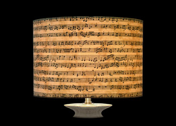 Lampshades Small Music Notes on Brown