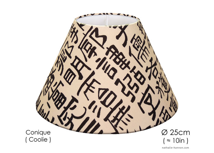 Lampshade Kanji - Noir et Beige