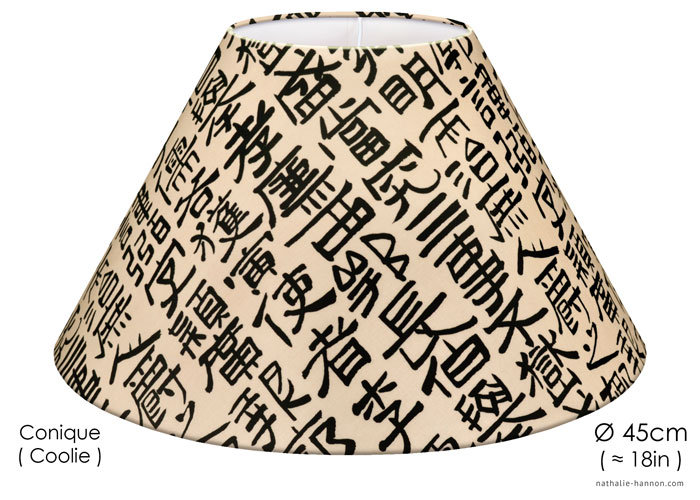 Lampshade Kanji - Noir et Beige