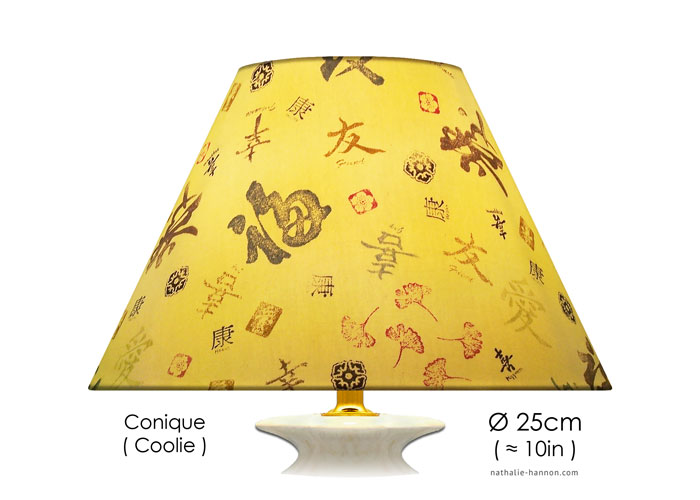 Lampshade Kanji Art - Yellow