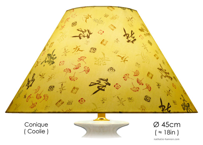 Lampshade Kanji Art - Yellow