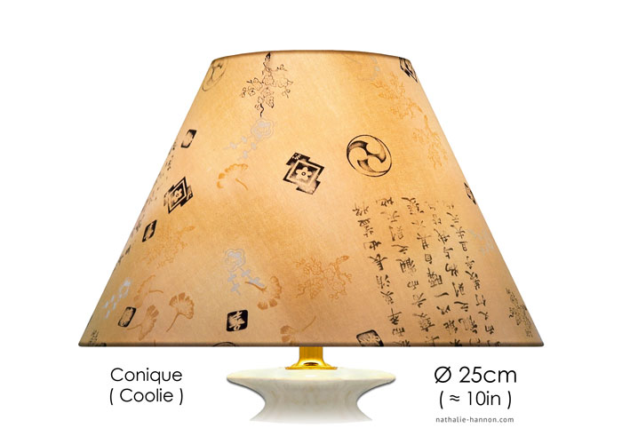 Lampshade Kanji Art - Beige
