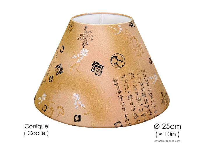 Lampshade Kanji Art - Beige