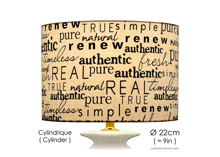 Lampshade Mots Authentiques