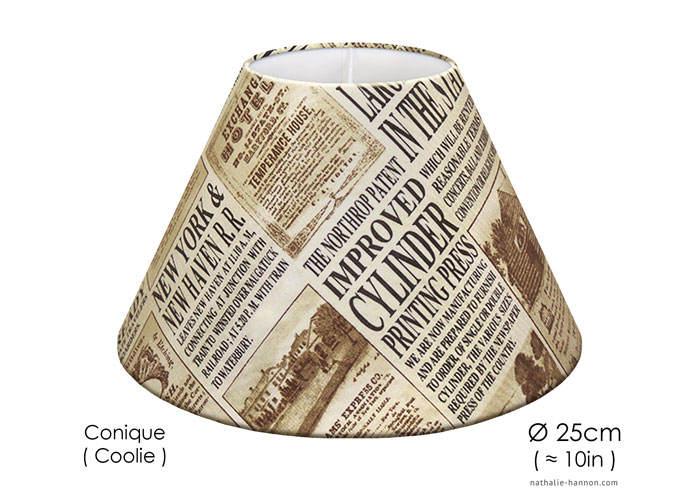 Lampshade Old News Prints