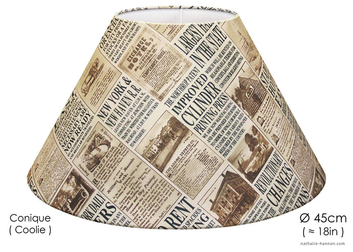 Lampshade Old News Prints