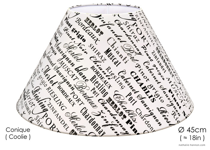 Lampshade Les Vins - Noir et Blanc