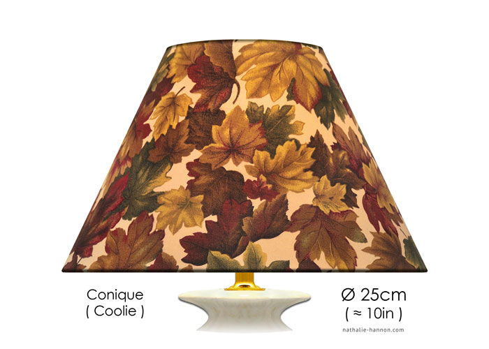 Lampshade Autumn Leaves - Brown