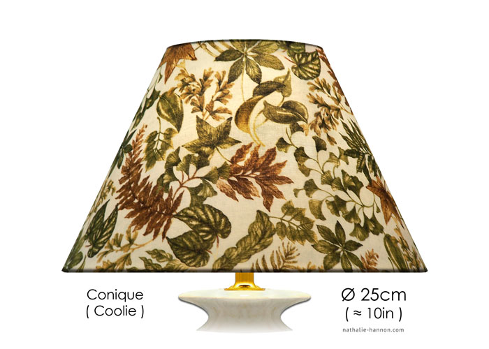 Lampshade Feuilles Multiples - Brun