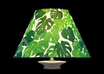 Lampshades Green Exotic Foliage