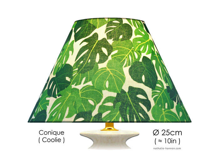 Lampshade Green Exotic Foliage