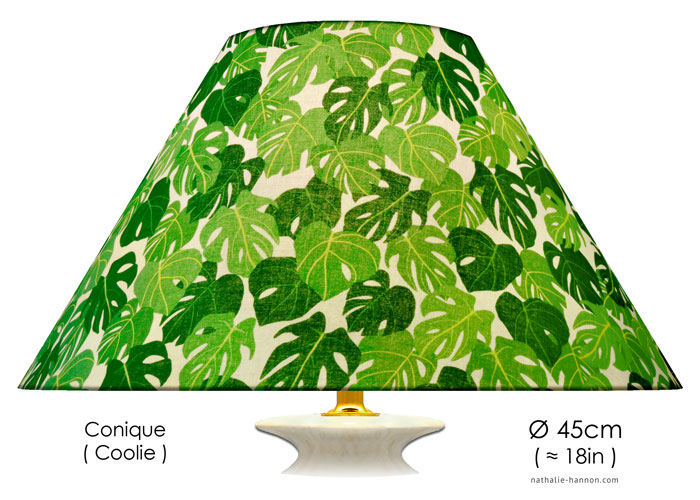 Lampshade Green Exotic Foliage