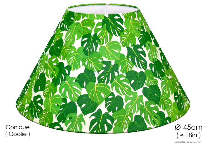 Lampshade Green Exotic Foliage