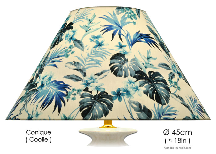 Lampshade Blue Foliage Paradise