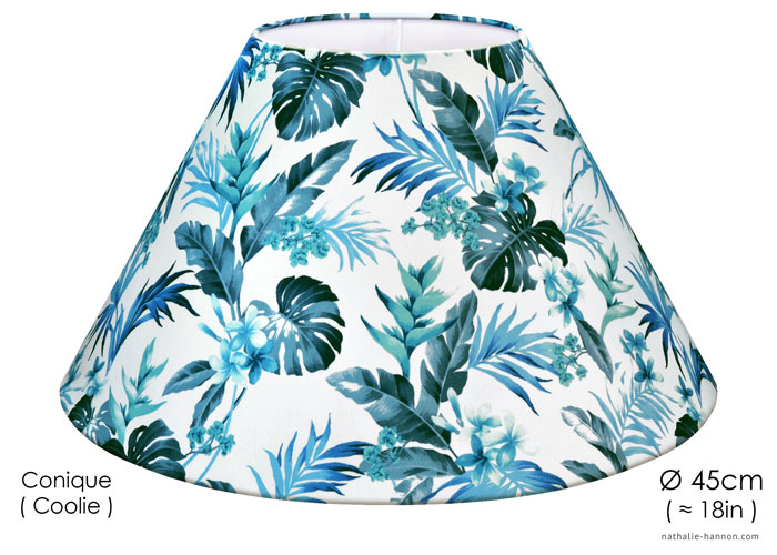 Lampshade Blue Foliage Paradise