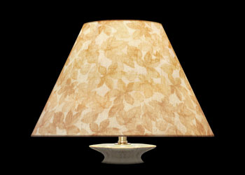 Lampshades Beige Leaves on White